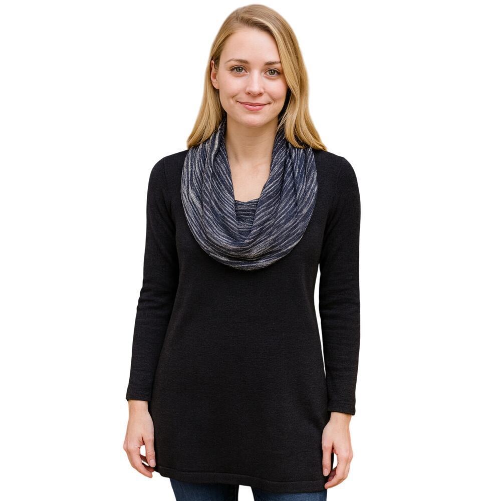 Soft surroundings navy cowl neck sz S wool blend tunic sweater dress EUC winter